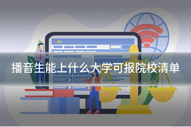 播音生能上什么大学可报院校清单
