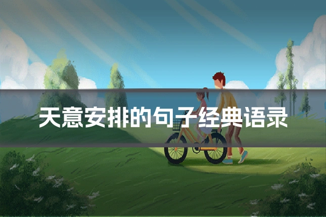 天意安排的句子经典语录