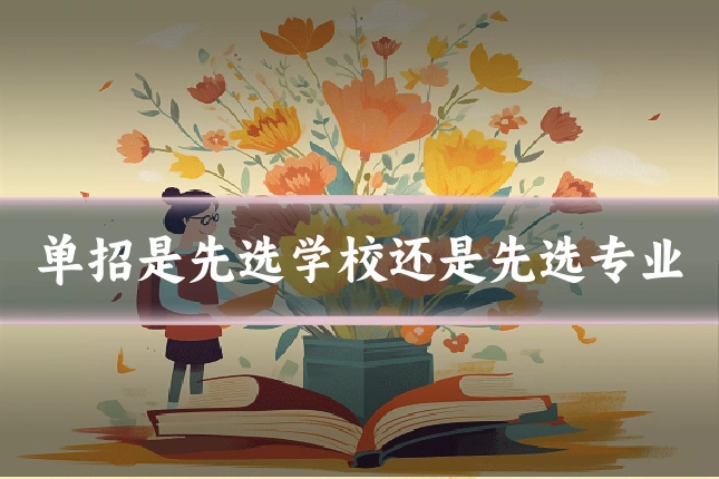 单招是先选学校还是先选专业