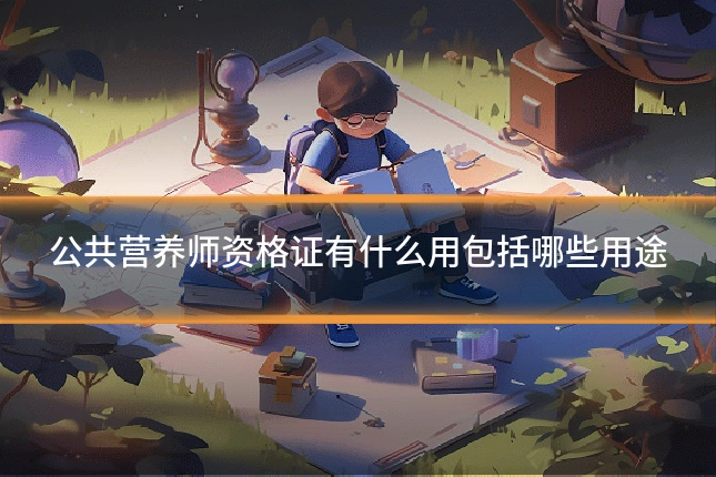 公共营养师资格证有什么用包括哪些用途