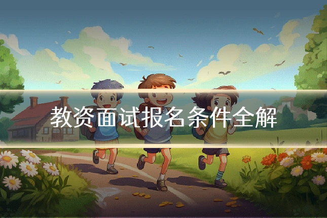 教资面试报名条件全解