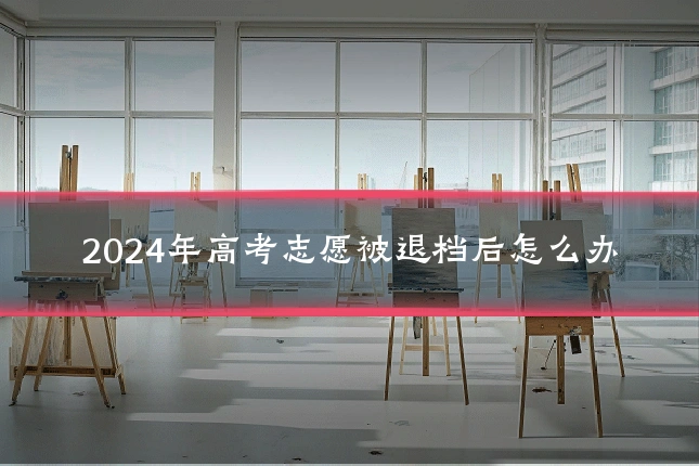 2024年高考志愿被退档后怎么办