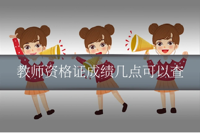 教师资格证成绩几点可以查