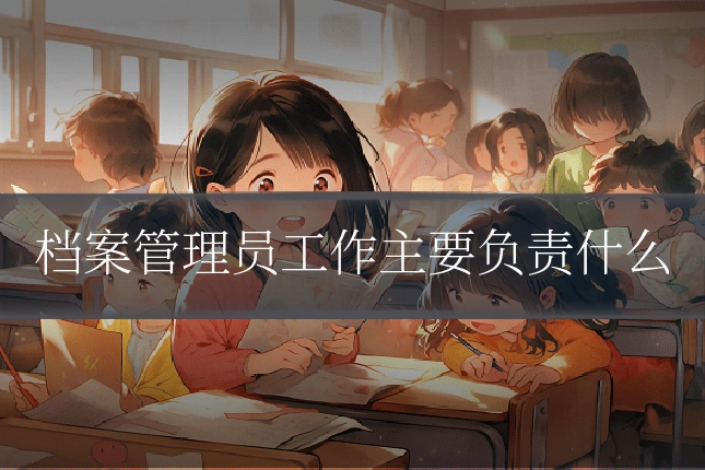 档案管理员工作主要负责什么