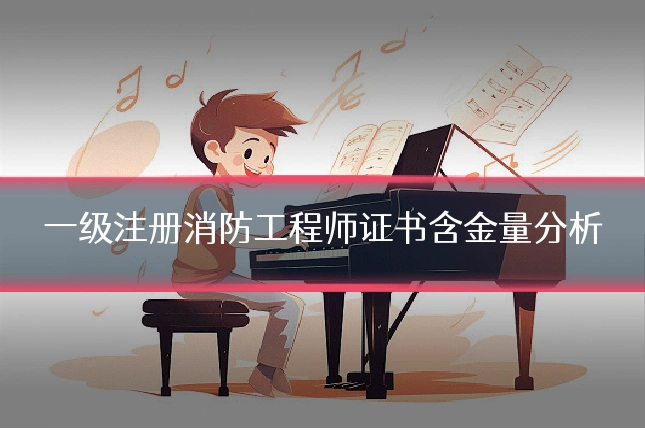 一级注册消防工程师证书含金量分析