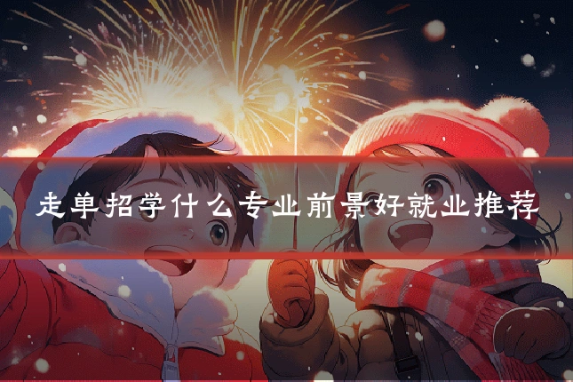 走单招学什么专业前景好就业推荐