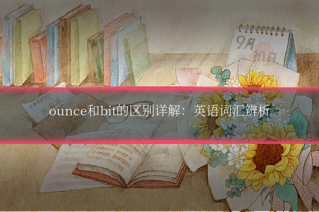 ounce和bit的区别详解：英语词汇辨析