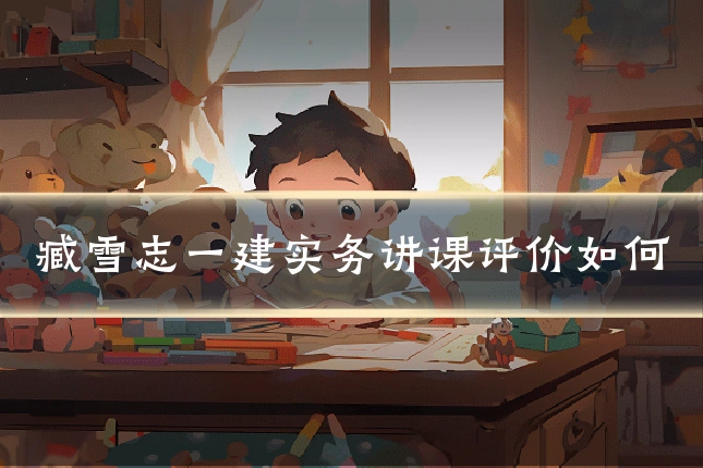 臧雪志一建实务讲课评价如何