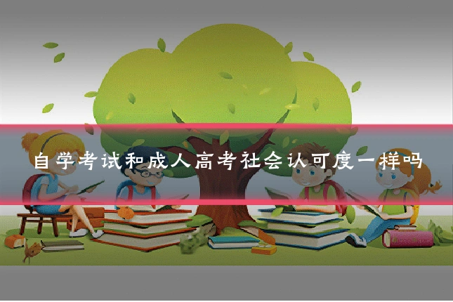 自学考试和成人高考社会认可度一样吗