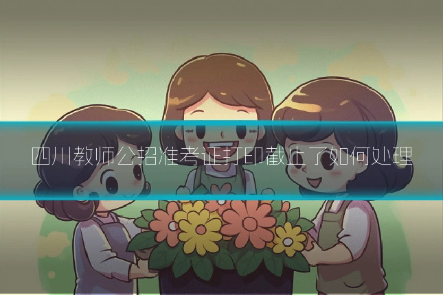 四川教师公招准考证打印截止了如何处理