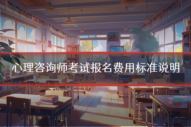 心理咨询师考试报名费用标准说明