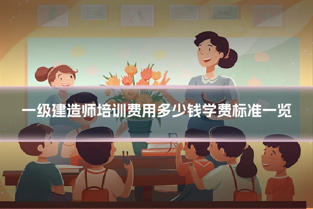 一级建造师培训费用多少钱学费标准一览