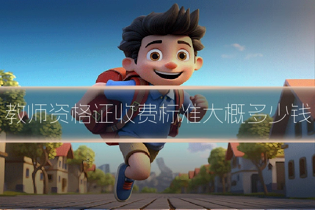 教师资格证收费标准大概多少钱