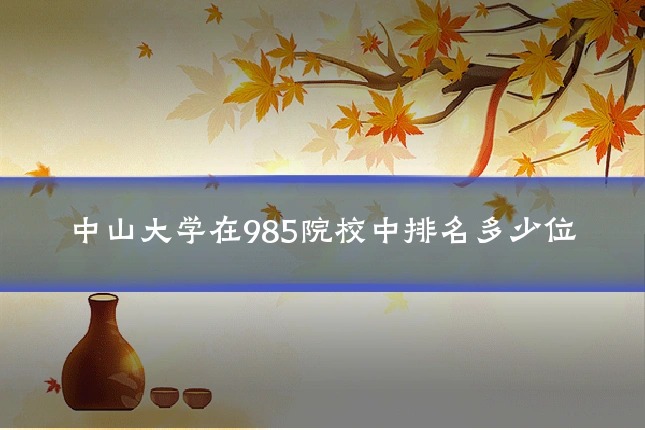 中山大学在985院校中排名多少位