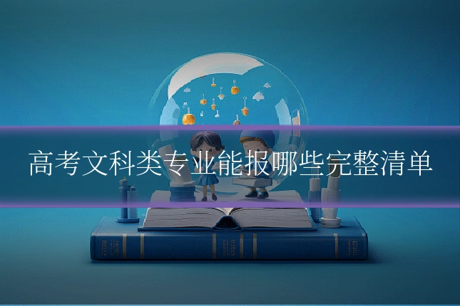 高考文科类专业能报哪些完整清单