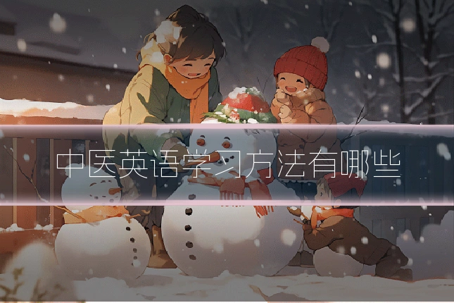 中医英语学习方法有哪些