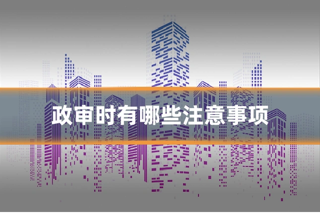 政审时有哪些注意事项