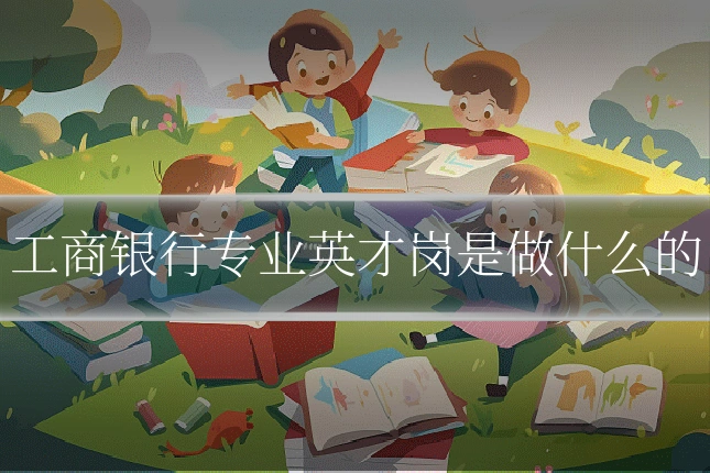 工商银行专业英才岗是做什么的