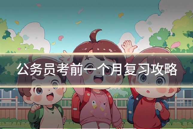 公务员考前一个月复习攻略