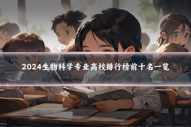 2024生物科学专业高校排行榜前十名一览