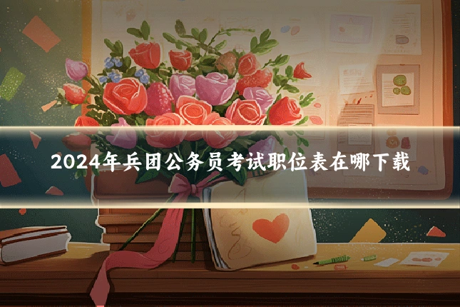 2024年兵团公务员考试职位表在哪下载
