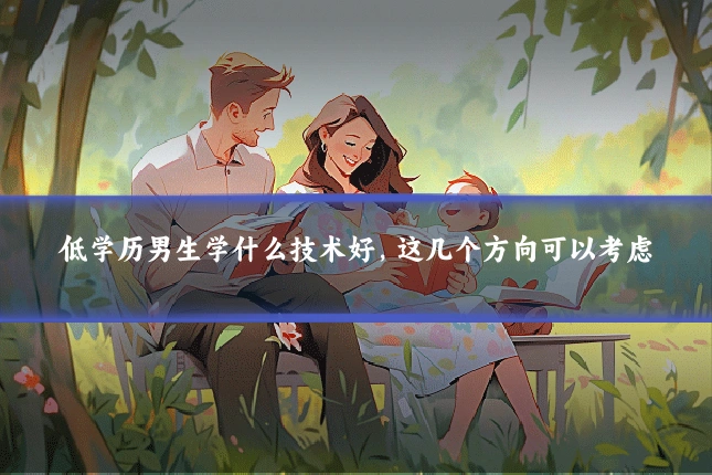 低学历男生学什么技术好，这几个方向可以考虑