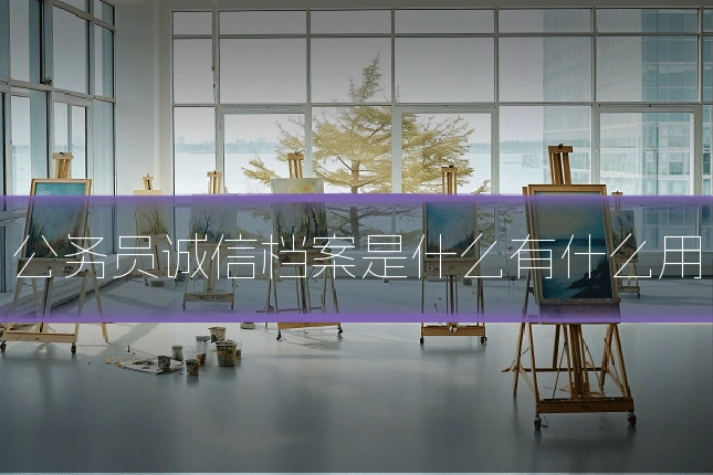 公务员诚信档案是什么有什么用