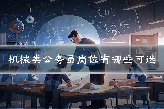 机械类公务员岗位有哪些可选