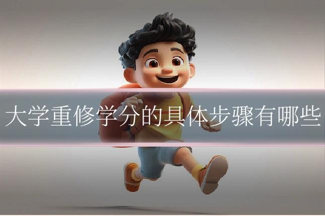 大学重修学分的具体步骤有哪些