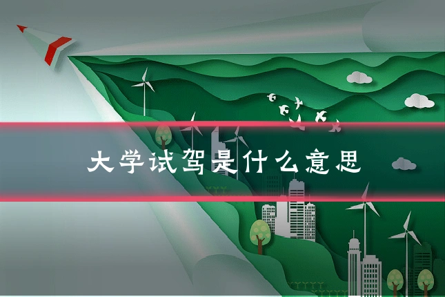 大学试驾是什么意思