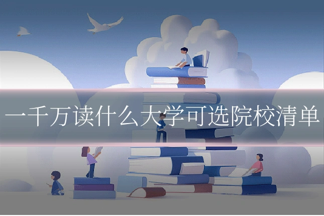 一千万读什么大学可选院校清单