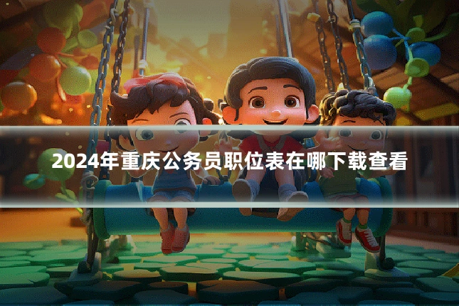2024年重庆公务员职位表在哪下载查看