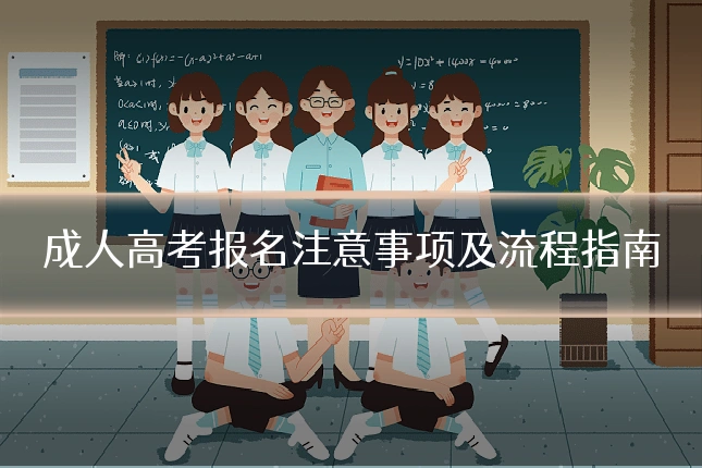 成人高考报名注意事项及流程指南