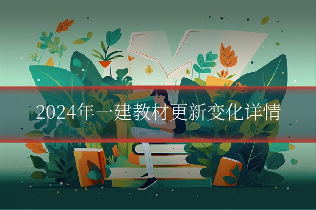 2024年一建教材更新变化详情