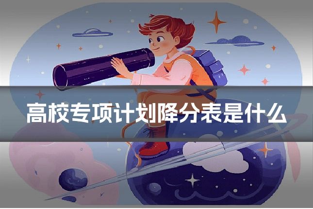 高校专项计划降分表是什么