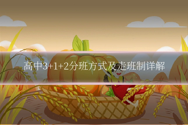 高中3+1+2分班方式及走班制详解