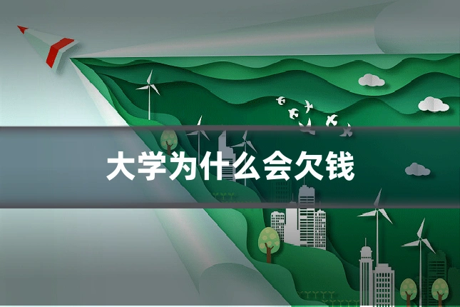 大学为什么会欠钱