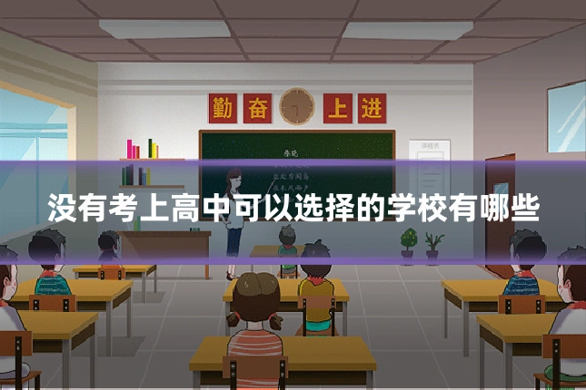 没有考上高中可以选择的学校有哪些