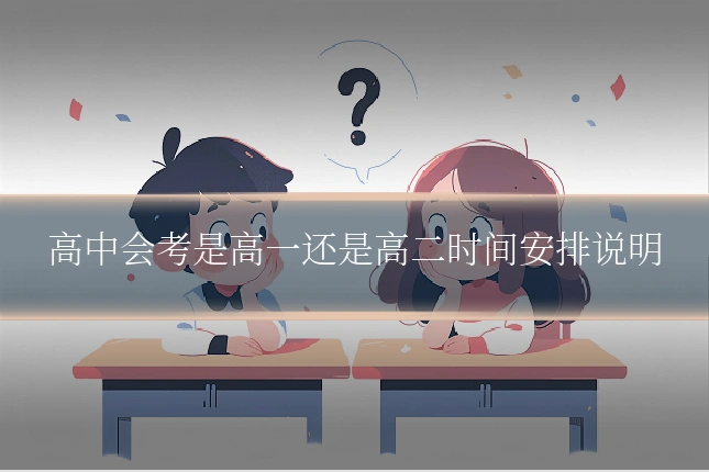 高中会考是高一还是高二时间安排说明