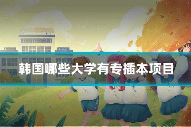 韩国哪些大学有专插本项目