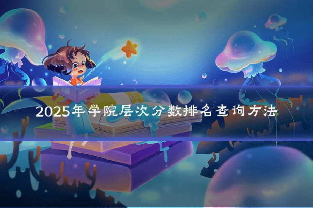 2025年学院层次分数排名查询方法
