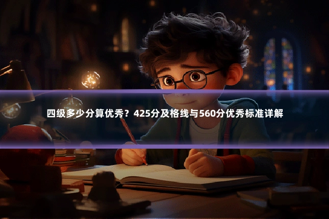 四级多少分算优秀？425分及格线与560分优秀标准详解