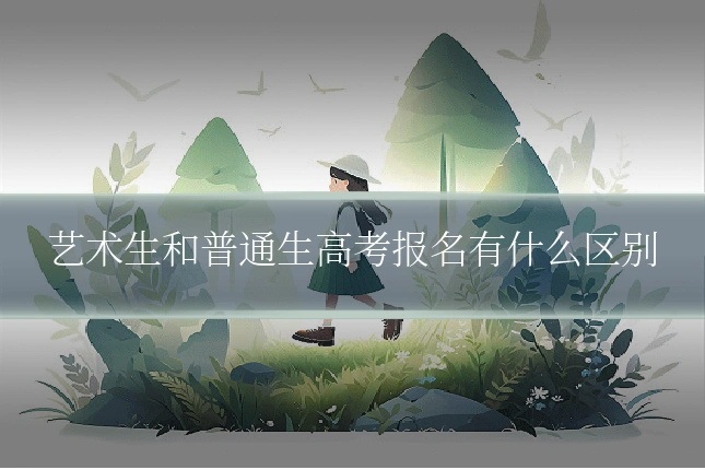 艺术生和普通生高考报名有什么区别