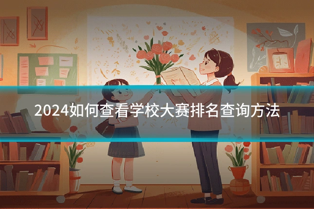 2024如何查看学校大赛排名查询方法