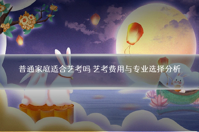 普通家庭适合艺考吗 艺考费用与专业选择分析