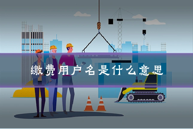 缴费用户名是什么意思