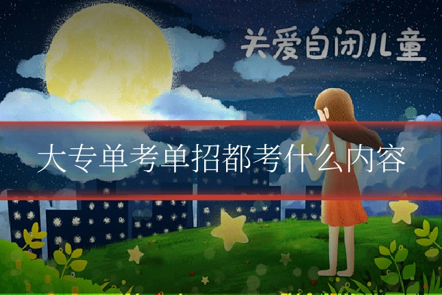 大专单考单招都考什么内容