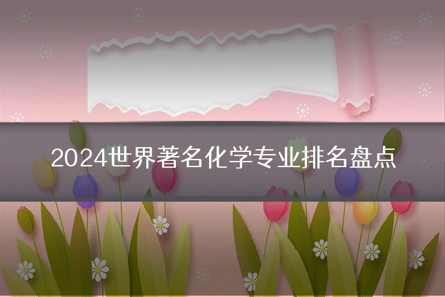 2024世界著名化学专业排名盘点
