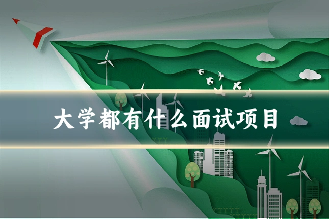 大学都有什么面试项目