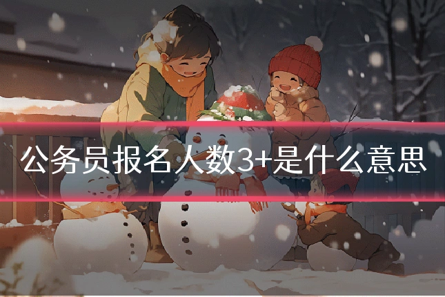 公务员报名人数3+是什么意思